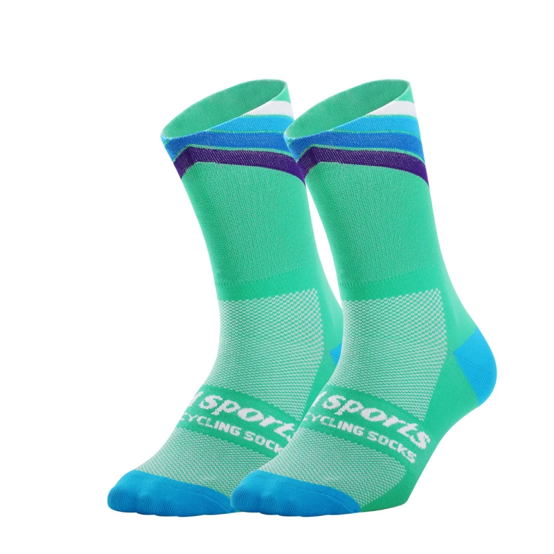 High Quality Polyester Professional Cycling Socks Kneehigh Spandex
