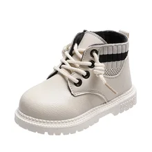 

Toddler Boots Autumn Winter Baby Girl Boys Snow Boots Warm Plush Soft Bottom Pu Leather Outdoor Kids Children Shoes Martin Boots