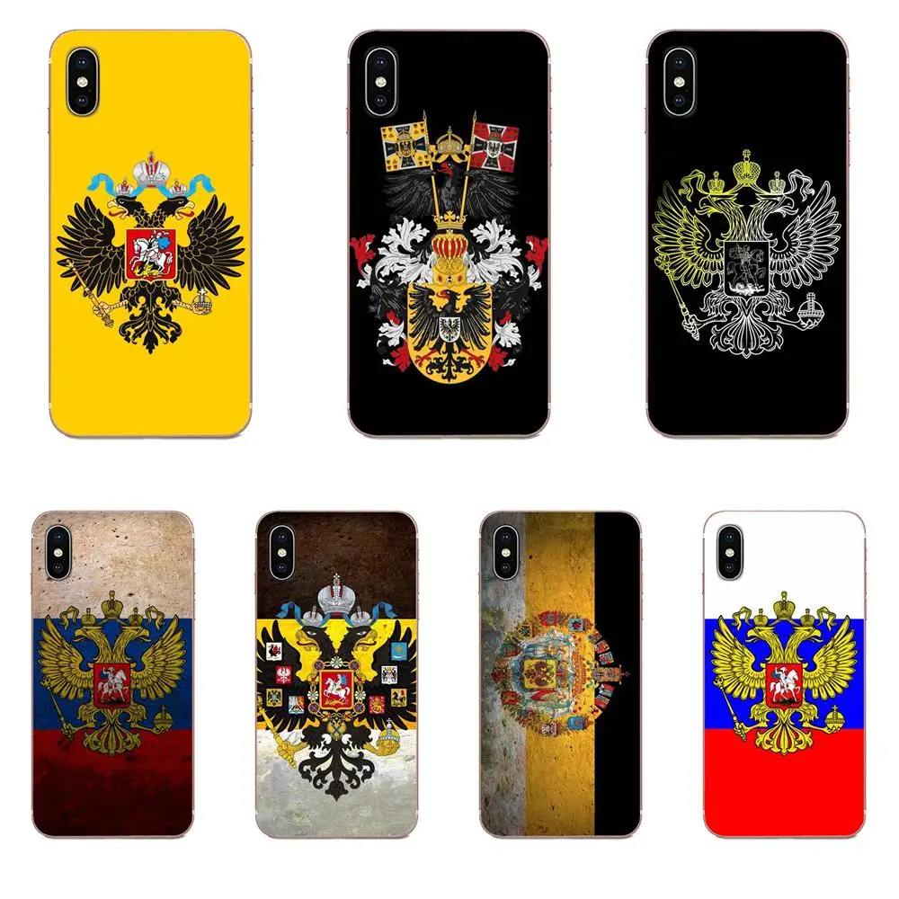 Винтажный российский флаг Герб Для Huawei Honor Mate 7 7A 8 9 10 20 V8 V9 V10 V30 P40 G Lite Play Mini Pro P