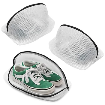 

New Shoe Wash Bags, Set of 3 Reusable Mesh Shoe Laundry Bags for Sneakers, Trainers, Running Shoes, Fit Up to Men'S Size 12