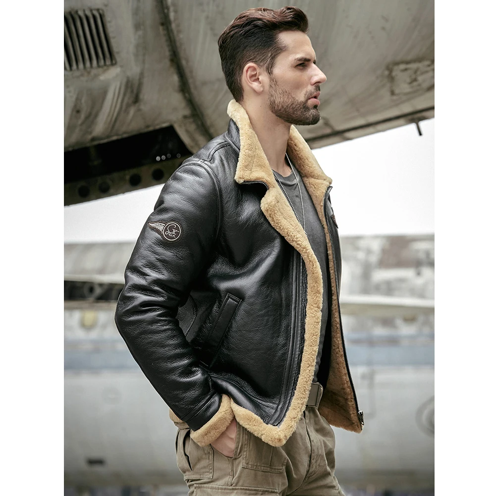 ◎ Turky Bearブラウン 羊革 ジャケット Y2LEATHER 羊革 コロメール ムートンジャケット メンズ ブラック