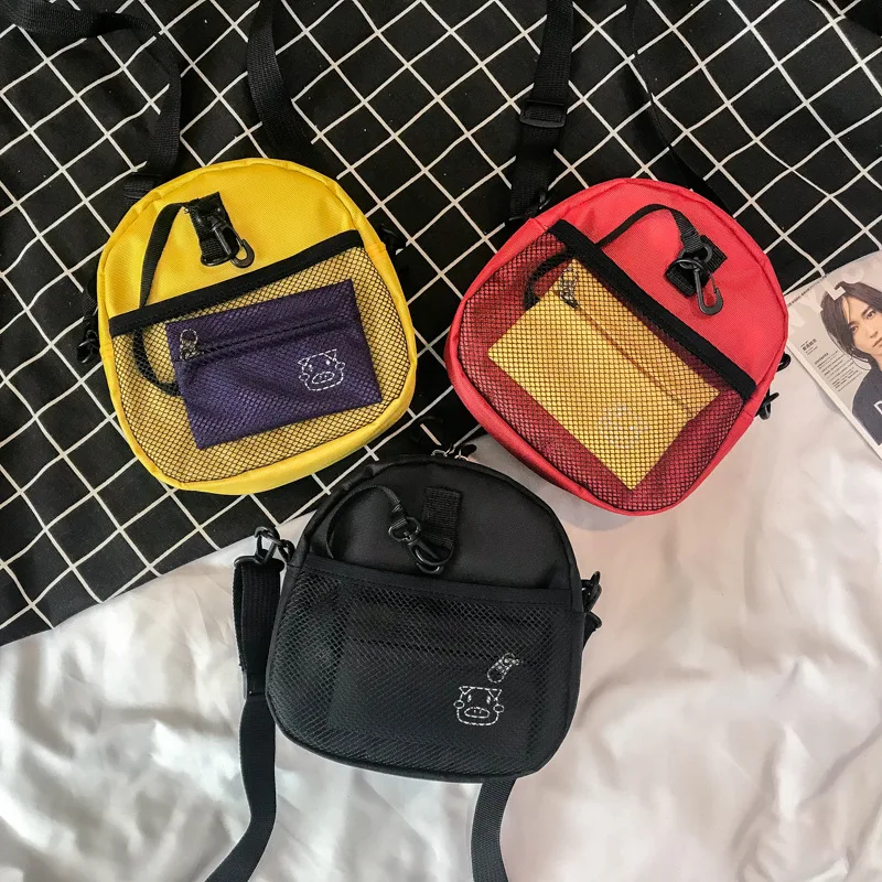 

Small Bag Women's 2018 New Style Fashion Cool Street Korean-style Versatile Shoulder Hong Kong Style GIRL'S Students Honey Disco