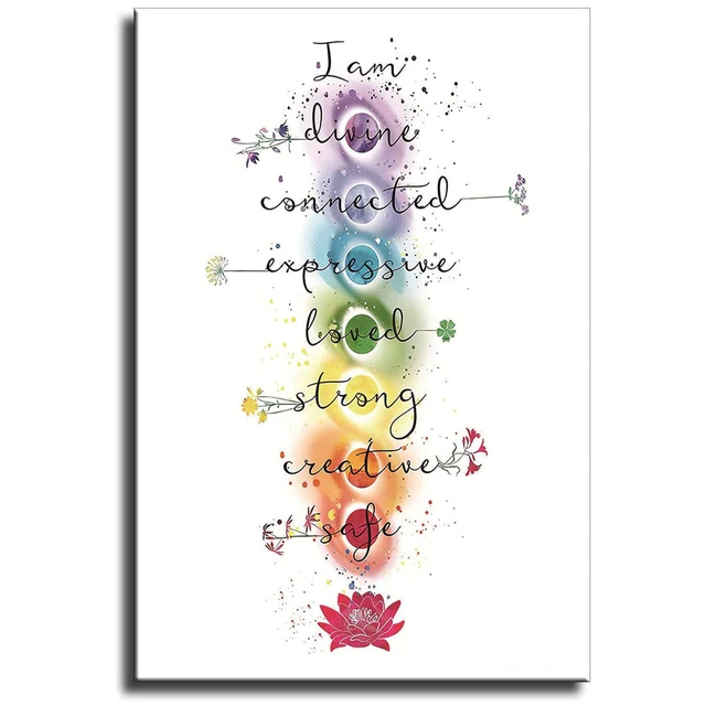 7 Chakra Wall Hanging Yoga Meditation Reiki Healing for Home