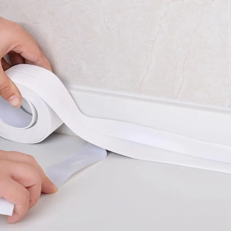 3 2m Caulk Strip For Bathtub Bathroom Caulk Tape Self Adhesive White PVC Waterproof Sealing Tape.jpg