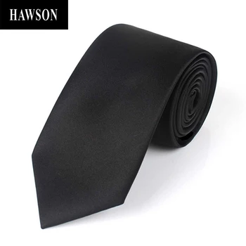 

HAWSON Black Solid Color Tie, Men's 7cm Arrow Tie in Gift Box for Formal Occasion, Mens Accessories for Shirt