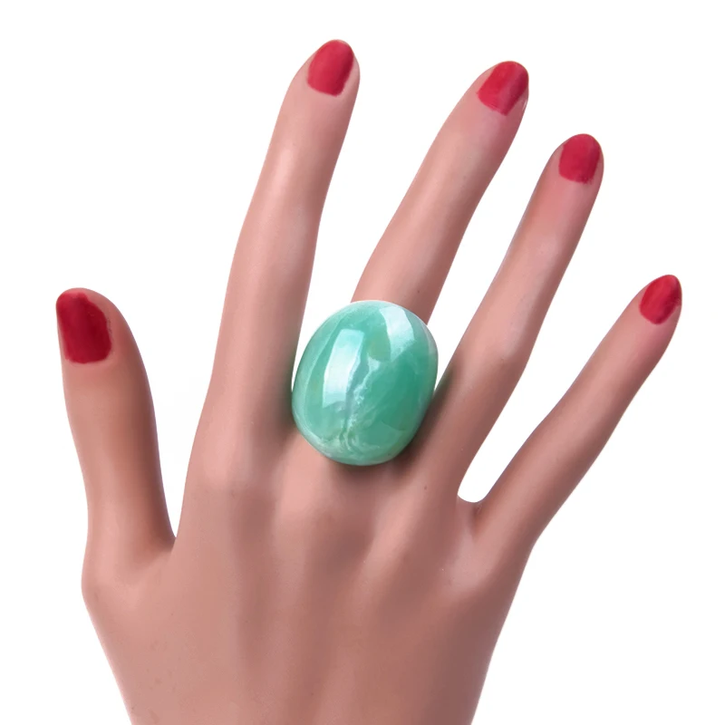 Hot Sale Fashion Big Resin Rings Women Design Acrylic Irregular Shape Ring Unique Punk Style Party Jewelry Gift Free Shipping