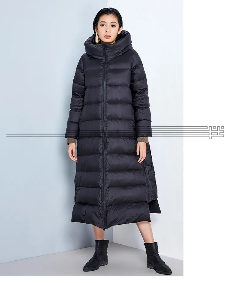 casual solto com capuz puffer jaqueta senhora