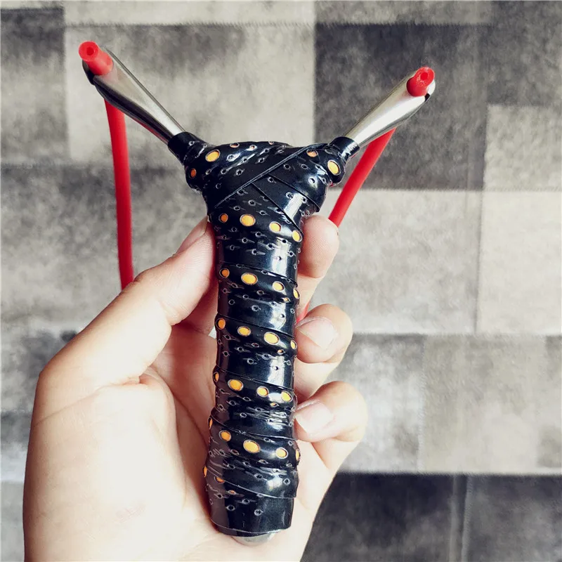 

Big power Slingshot Hunting Slingshot with Rubber Band Shooting stainless steel Type Y Slingshot catapult Shooting for Hunting
