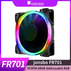 Jonsbo – refroidisseur de boîtier d'ordinateur FR701 12cm, ventilateur de refroidissement 5V ARGB, dissipateur de chaleur, carte graphique vidéo, ventilateur silencieux 