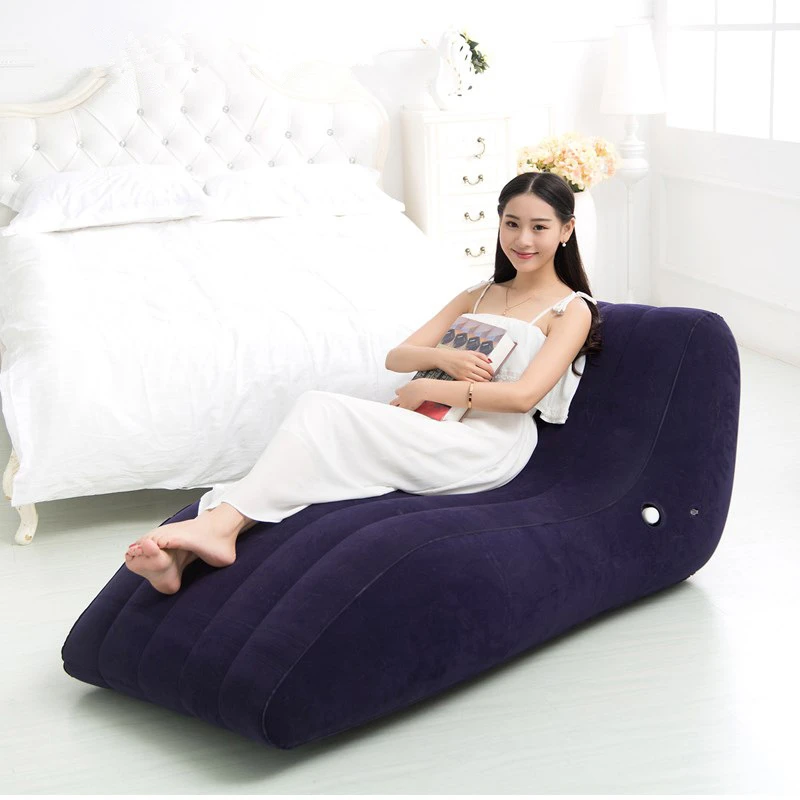 Inflatable sofa bed outdoor sofa set Outdoor Leisure Inflatable Sofa Thickened Creative Flock Adult Lazy Sofa Lounge
