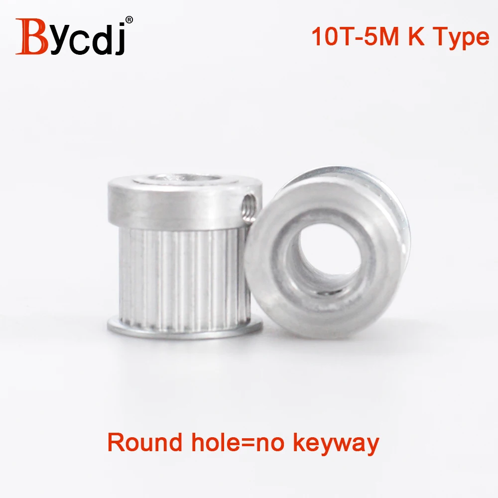10 치아 HTD 5M 동기 풀리 보어 5/6/6.35/8mm 폭 10/15/20mm HTD5M 타이밍 벨트 휠 풀리 10 K 유형
