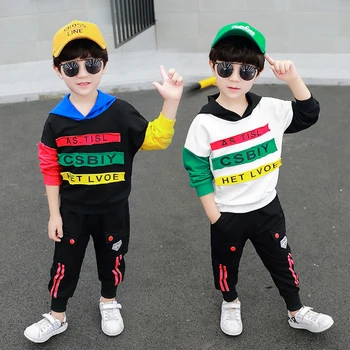 

Kids Boys Clothes Set Boutique Clothing Children Outfits 2019 Spring Autumn Fall Sweatshirt + Joggers Tracksuit