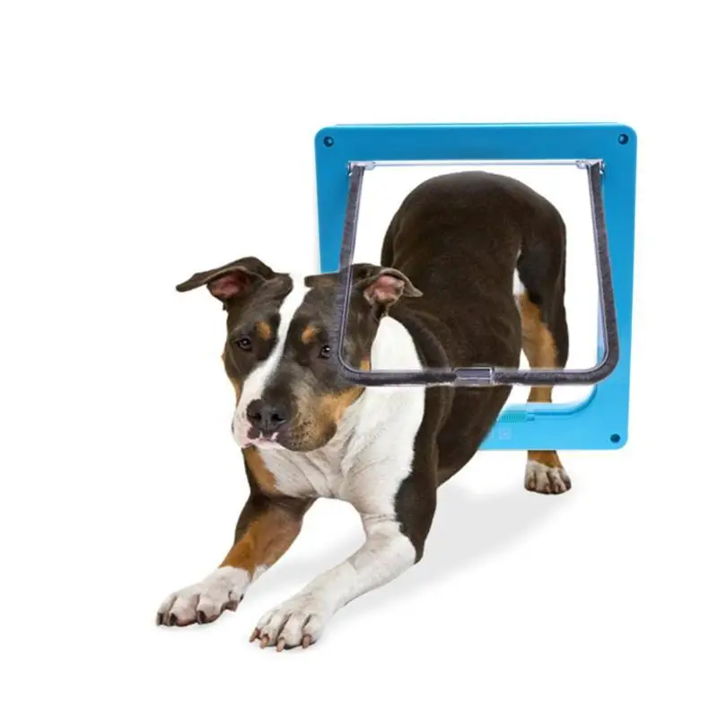 4 способа запираемый собака котенка двери безопасности лоскут двери ABS Пластик S/M/L небольшое животное кошка собака ворота ПЭТ откидной двери