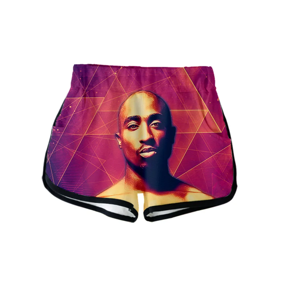 Новинка, рэппер 2pac, 3D принт, летняя женская одежда, повседневная, Harajuku, милые, для девушек, горячая Распродажа, сексуальные шорты размера плюс