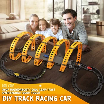 

RC Toy Race Track DIY Remote Control Kids Car Electric Handle Control Racing Car Track Model Toy Railway Road Toy