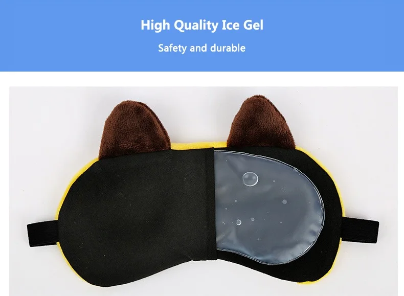 Cartoon Sleep Eye Mask Anime Ice Hot Compress Eye Cover Sleeping Mask Kids Cold Gel Packs Eye Blindfolds Travel Rest Eyepatch