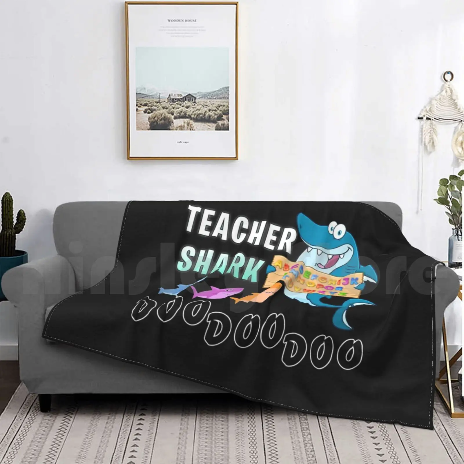 Insegnante Shark Doo Doo Doo Coperta Moda Squalo Personalizzato Piccolo Primo Giorno Di Insegnante Di Scuola Di Laurea