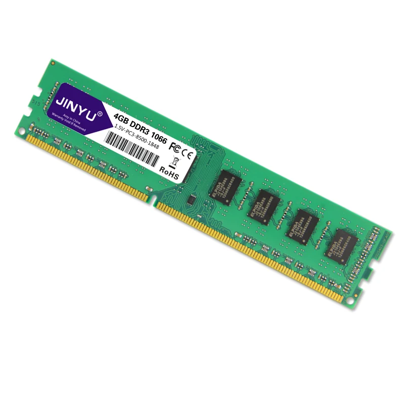 JINYU Ddr3 1066mhz 1,5 V 240Pin Ram память для настольных материнских плат Amd