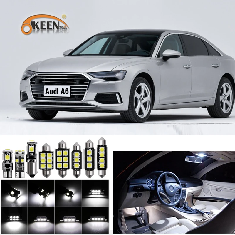 

27pcs Car Interior led Lighting kit for Audi A6 S6 RS6 C5 C6 C7 Sedan Avant 97-16 Canbus Led Bulb Auto Interior Light Dome Light