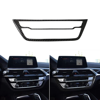 

Car Carbon Fiber Style Interior CD Panel Decor Cover Trim for BMW 5 Series G38 528Li 530Li 540Li 2018 Interior Mouldings