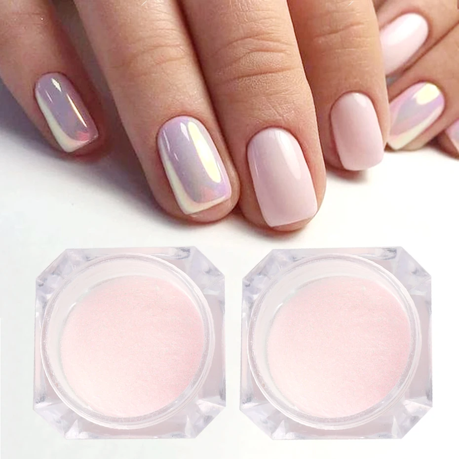0.1g Mirror Neon Chrome Nail Glitter Powder Aurora Iridescent Effect for Nails Manicure Pigment Nail Art Decoration DustLA354