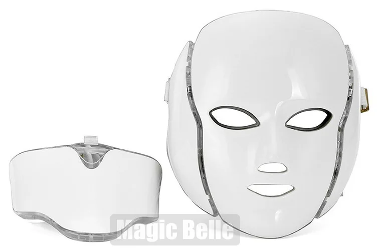 

Led Facial Mask Led Therapy Machine Anti Wrinkle Acne Removal Face and Neck Beauty Led Mask with 7 Colors