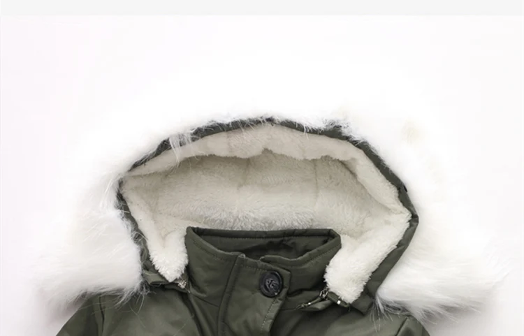 3-9Yrs Cotton Girls Jacket Outwear Kids Cotton-padded Jacket Winter Girls Warm Clothes Fur coat Hooed Thick Jacket For Kids Girl