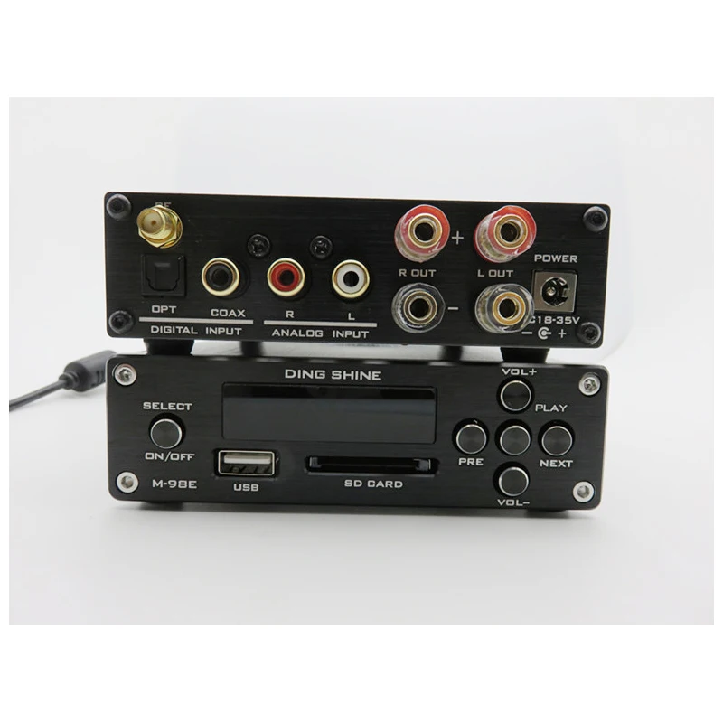 KYYSLB DC12~ 32 В M-98E 160 Вт* 2 TDA7498E 4,0 Bluetooth усилитель Настольный HIFI напольный динамик 2 канала цифровой усилитель с SD USB