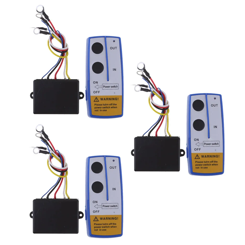 3pcs Wireless Winch Remote Control Kit 12V Handset Switch Controller for Cat Truck ATV SUV Repair