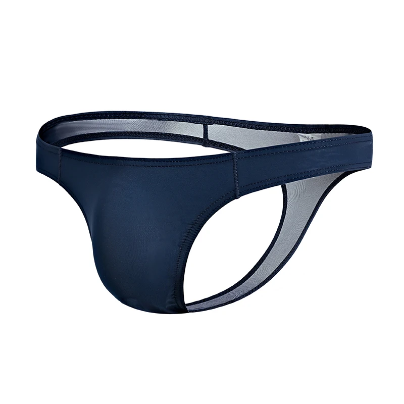 Мужские треугольные трусы сексуальное однотонное нижнее белье выпуклая дышащая