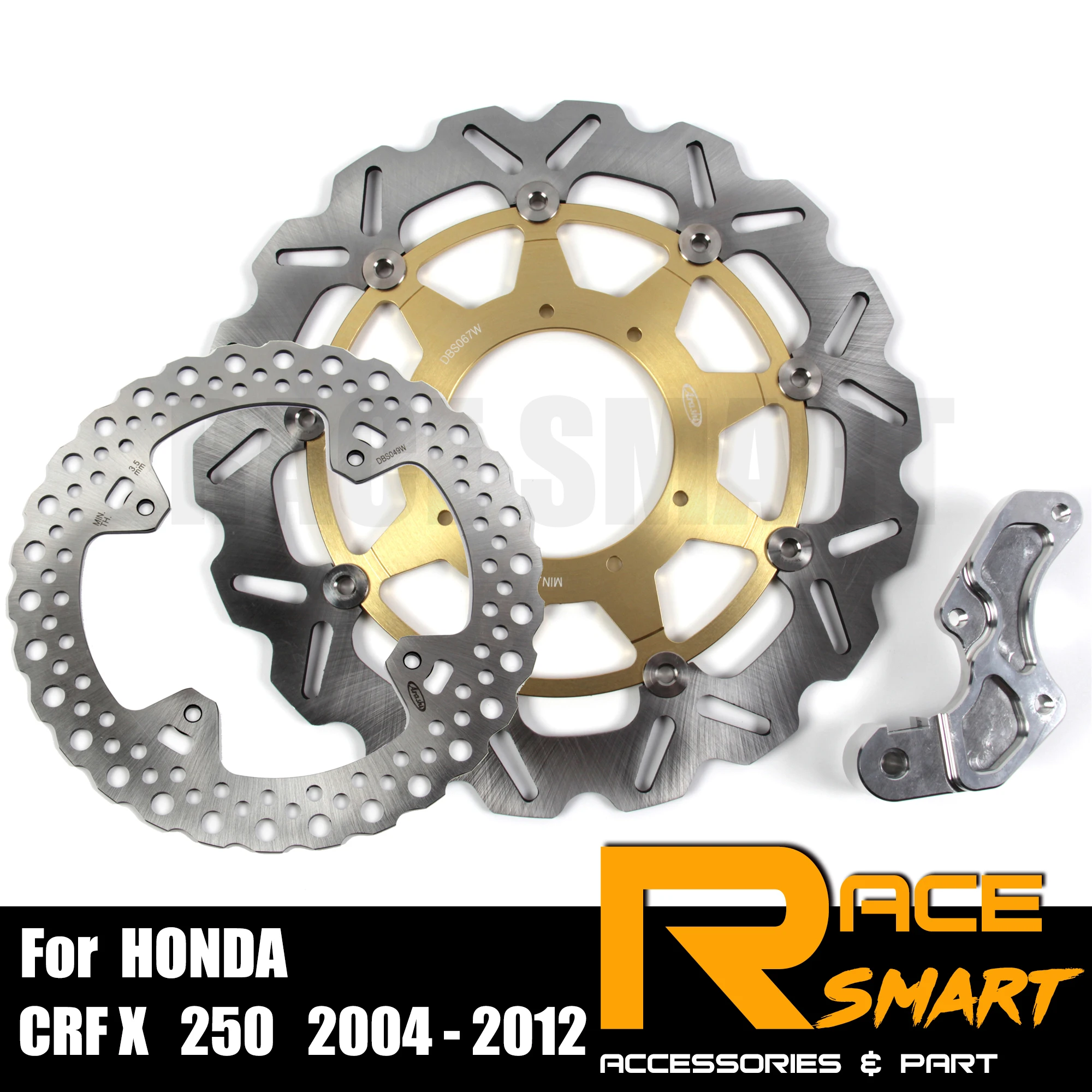 Мотоцикл с ЧПУ передний и задний тормозной диск для HONDA CRF X 450 2004-2012 плавающие мотоциклы тормозной ротор 2008 2009 2010 2011