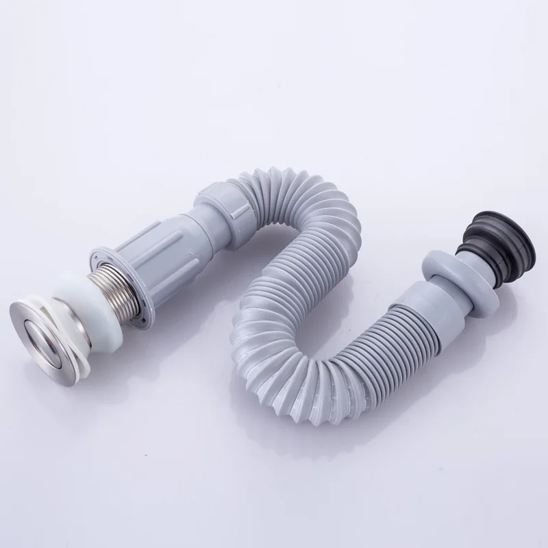 

King Sanitary Ware 304 Stainless Steel Drainer with Sewer Pipe One-piece Deodorizing Pest Control Thick Replica with Overflow