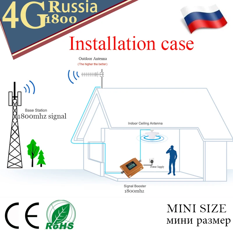 Россия 4g усилитель сигнала dcs 1800 МГц репитер gsm 4g Мобильный повторитель сигнала 1800 МГц Усилитель мобильного сигнала полоса 3
