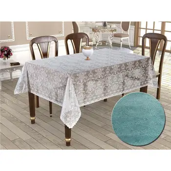 

Knitting Board Pattern Rectangle Table Cloth Spring Turquoise