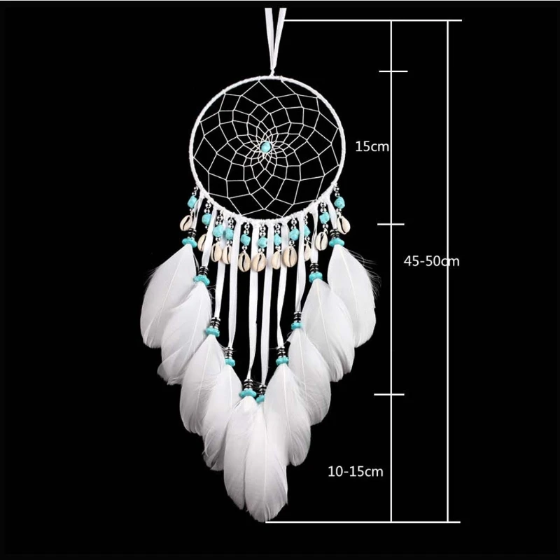 Handmade Dream Catcher with Feather Wall Car Hanging Decoration Ornaments Craft Y4UE
