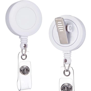 

Retractable Badge Holder ID Badge Reel Card Holders with Alligators Clip VH99