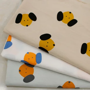

2020 Spring and Summer Puppy Cartoon Printing Twill Washed Cotton Fabric Korean Children 's Clothing Shirt 100% Cotton Fabric