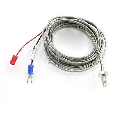 

9.8Ft K Type 0-600 Degree Celsius Fork Terminal Thermocouple Temp Sensor