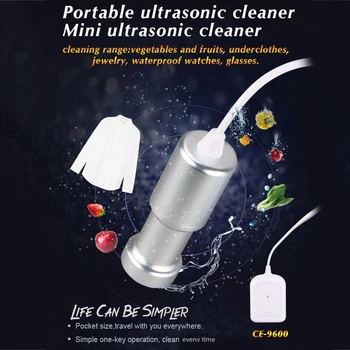 

Portable Ultrasonic Fruit Vegetable Cleaner Watch Dishes EyeGlasses Cleaning Machine Jewelry Teeth Denture Tableware Bath Trip