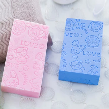 

1pc Cartoon Printing Bath Shower Sponge Rub Portability No Space Occupy Brand New Body Cleaning Bath Sponge Scrubber