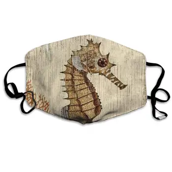 

Mouth Mask Seahorse Starfish Print Masks - Breathable Adjustable Windproof Mouth-Muffle, Camping Running for Women and Men