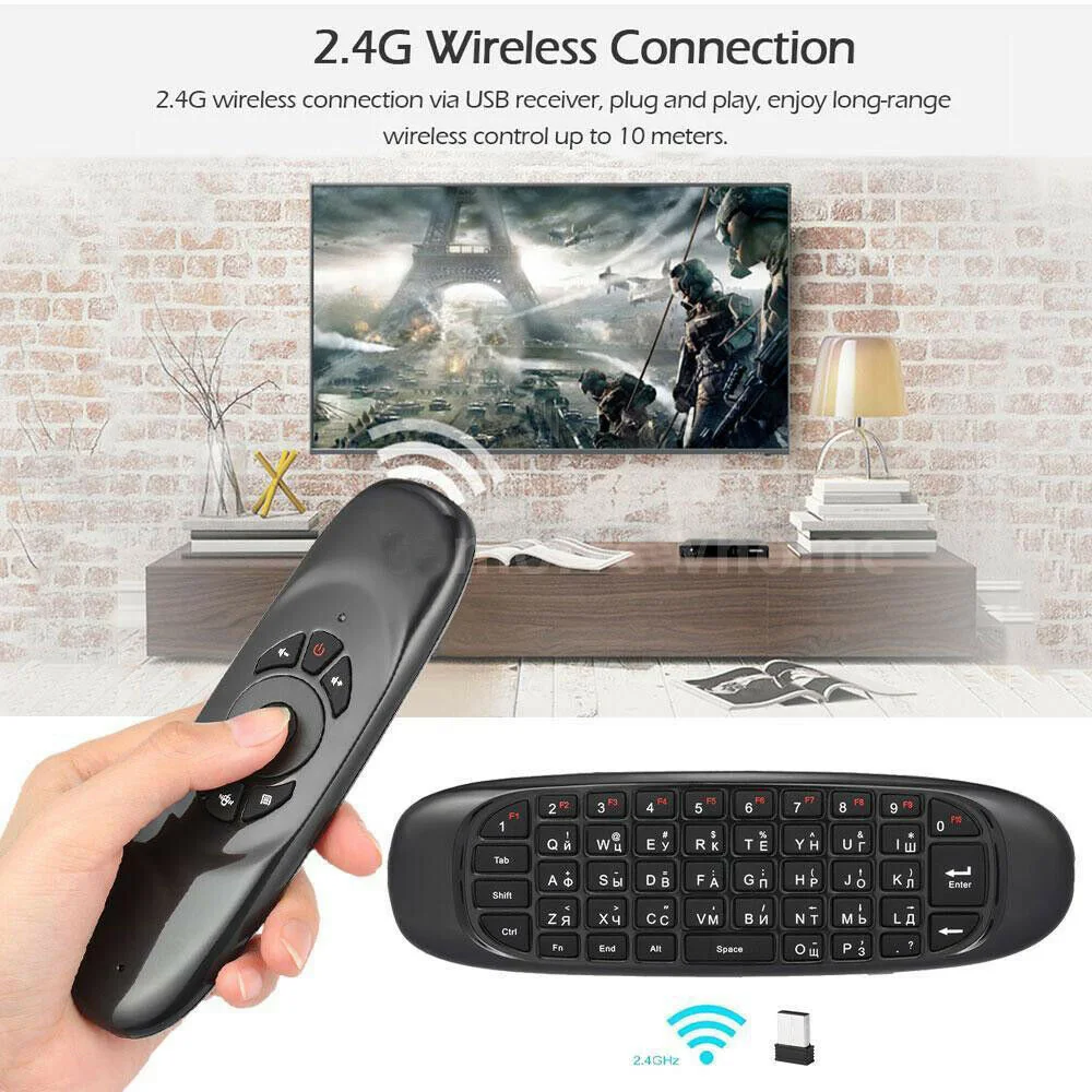 C120 2,4G Mini Air mouse Gyro Беспроводная клавиатура Пульт дистанционного управления для Smart tv Box абсолютно и высококачественный
