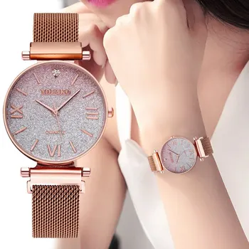 

New Starry Sky Watches Casual Fashion Quartz Watch With Magnetic Strap Business Style Wrist Watch For Girls