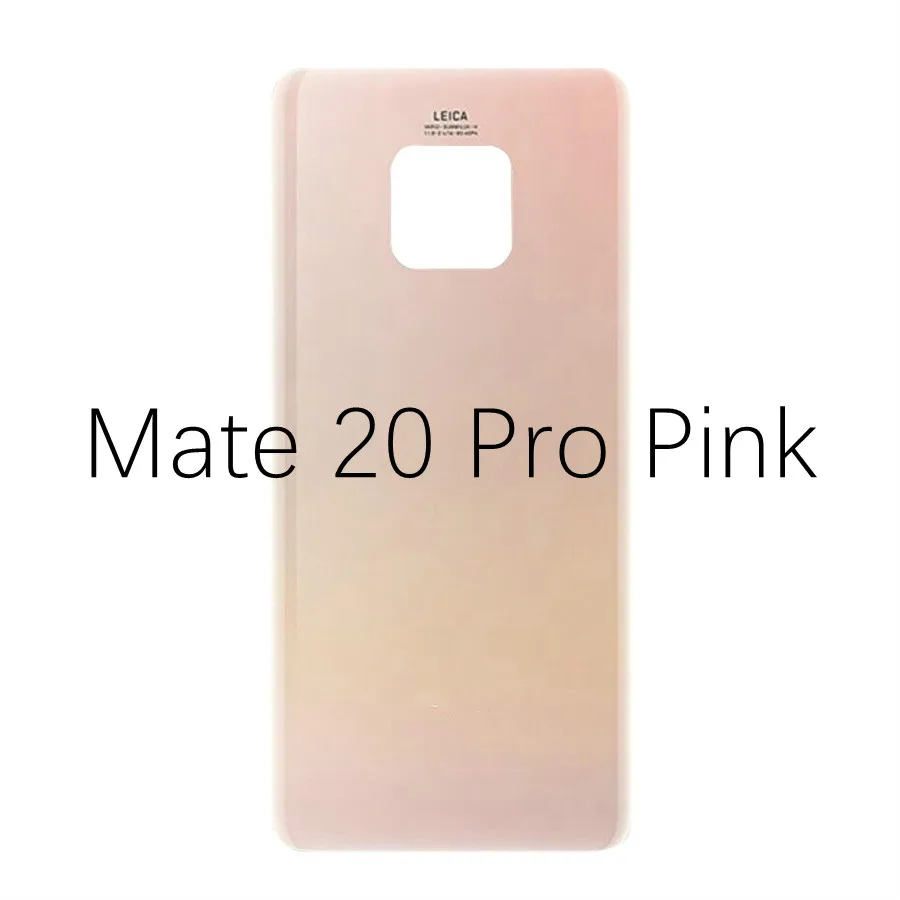 Для huawei mate 20 Lite Крышка для батареи Задняя стеклянная панель Задняя Дверь Корпус чехол для huawei mate 20 Pro крышка для батареи mate 20 окно - Цвет: Mate20 Pro Pink