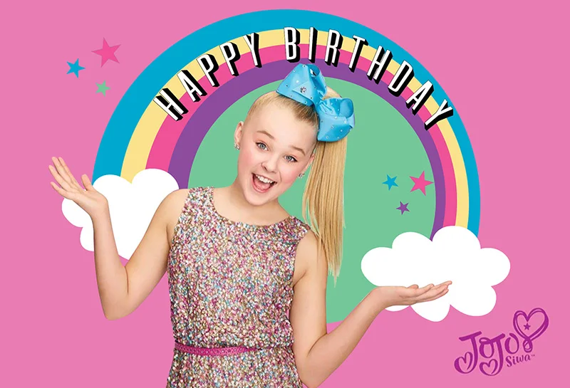 GFUITRR Jojo Siwa фон для фотосъемки детей день рождения радуга фото фон 7x5ft винил фото стенд реквизит