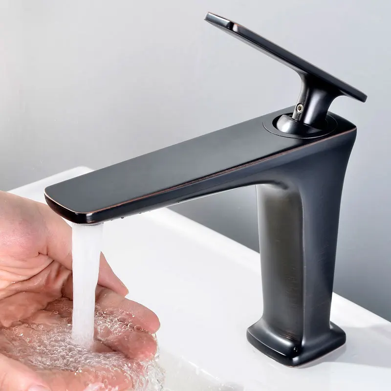 

Black And White with Pattern Copper Basin Faucet Toilet Wash Basin Chromium Color Table Basin Hot And Cold Faucet Household MT10