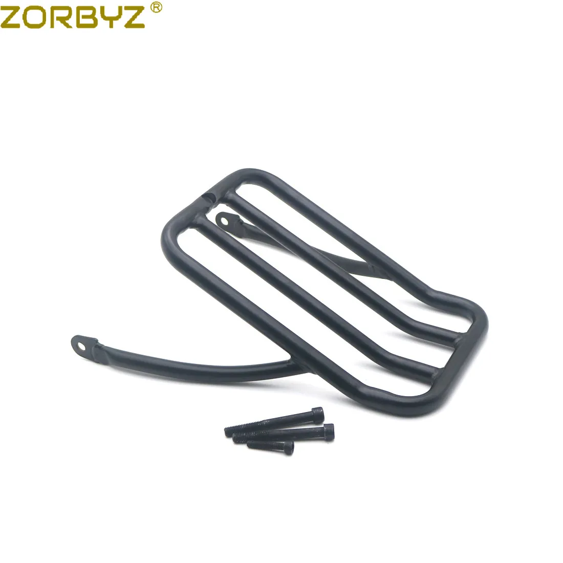 ZORBYZ Motorcycle Black / Chrome Chopped Fender Luggage Shelf Frame Rack For Harley Sportster XL883N 09-18 XL1200N 07-18