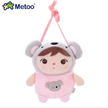 Metoo boneca brinquedos de pelúcia mochila de pelúcia para meninas do bebê macio dos desenhos animados animais de pelúcia para crianças saco de escola no jardim de infância(China)