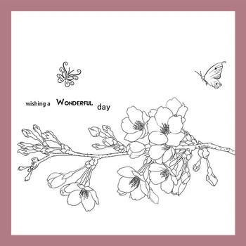 

ZATWBS Blooming flower Clear Stamps For DIY Scrapbooking/Card Making/Album Decorative Rubber Stamp Crafts