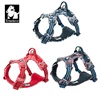 Truelove Pet Harness Floral No Pull Cotton Fabric Breathable and Reflective Soft Cats Dogs Small